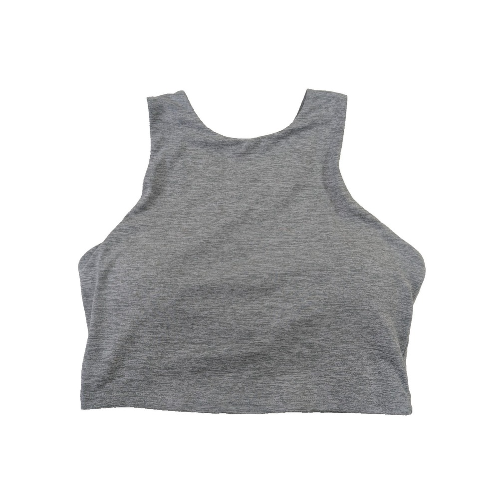 Kyodan Athletic Cropped Tank Top Women S‎ Gray Padded Shelf Bra Workout Gym